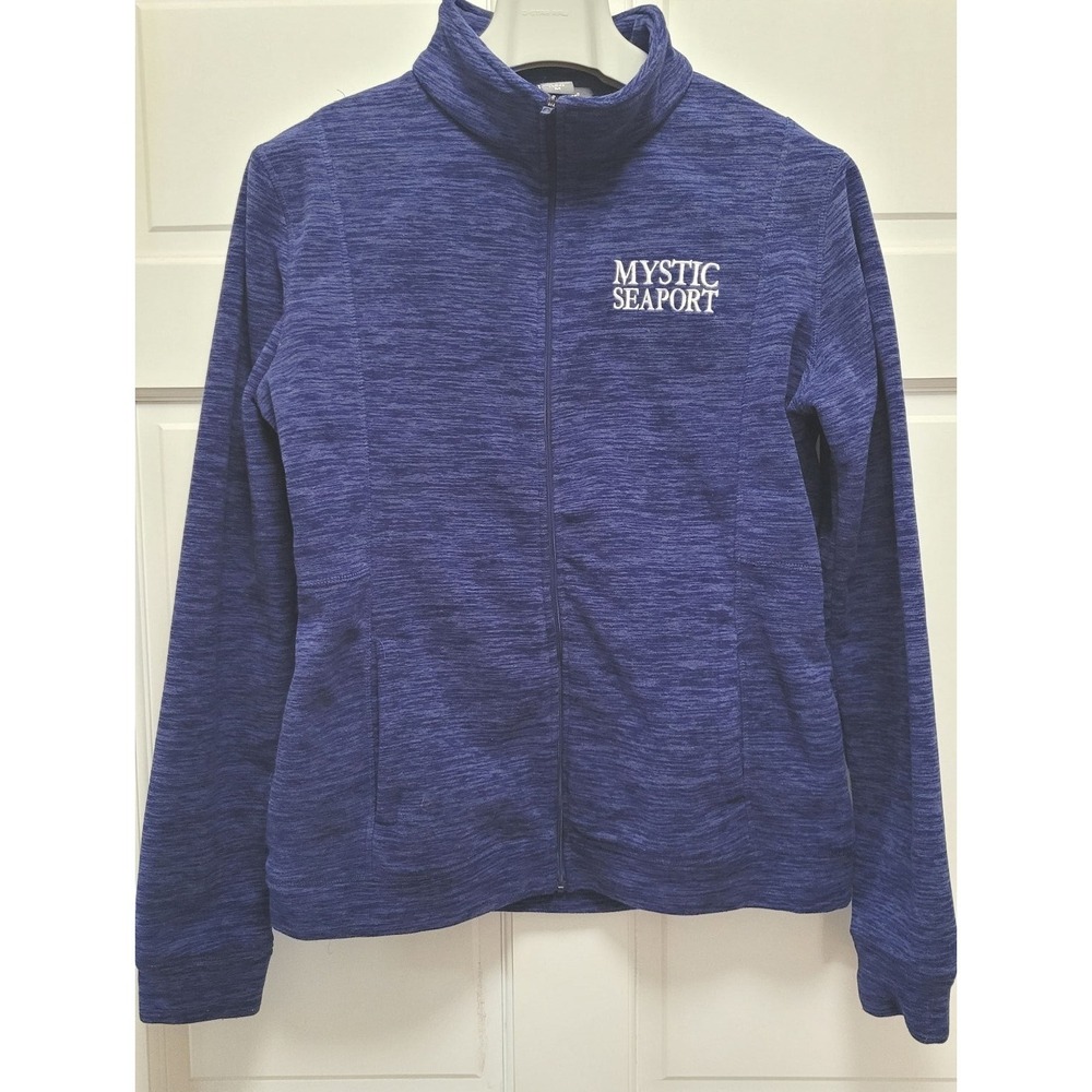 Landway Outerwear Ladies Mock Neck Full Zip Mystic Seaport Jacket - Blue - M